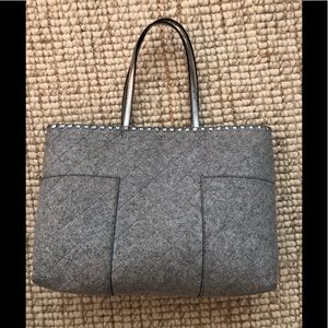 Tory Burch T Block grey tote.